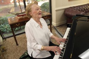 Mount Vernon Towers choral group piano playing