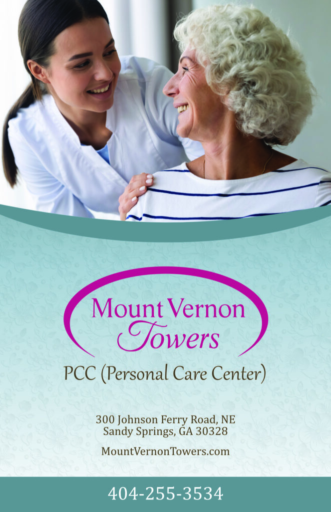 A brochure for personal care center in mount vernon towers.